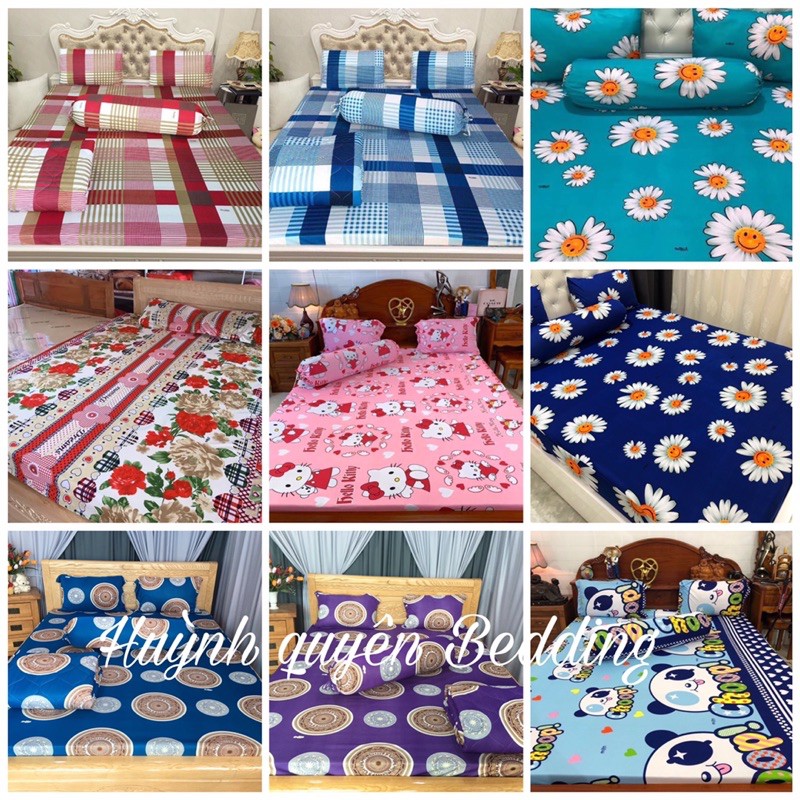 Xả kho bộ drap thun lạnh 4 món hq (ib chọn mẫu) | BigBuy360 - bigbuy360.vn