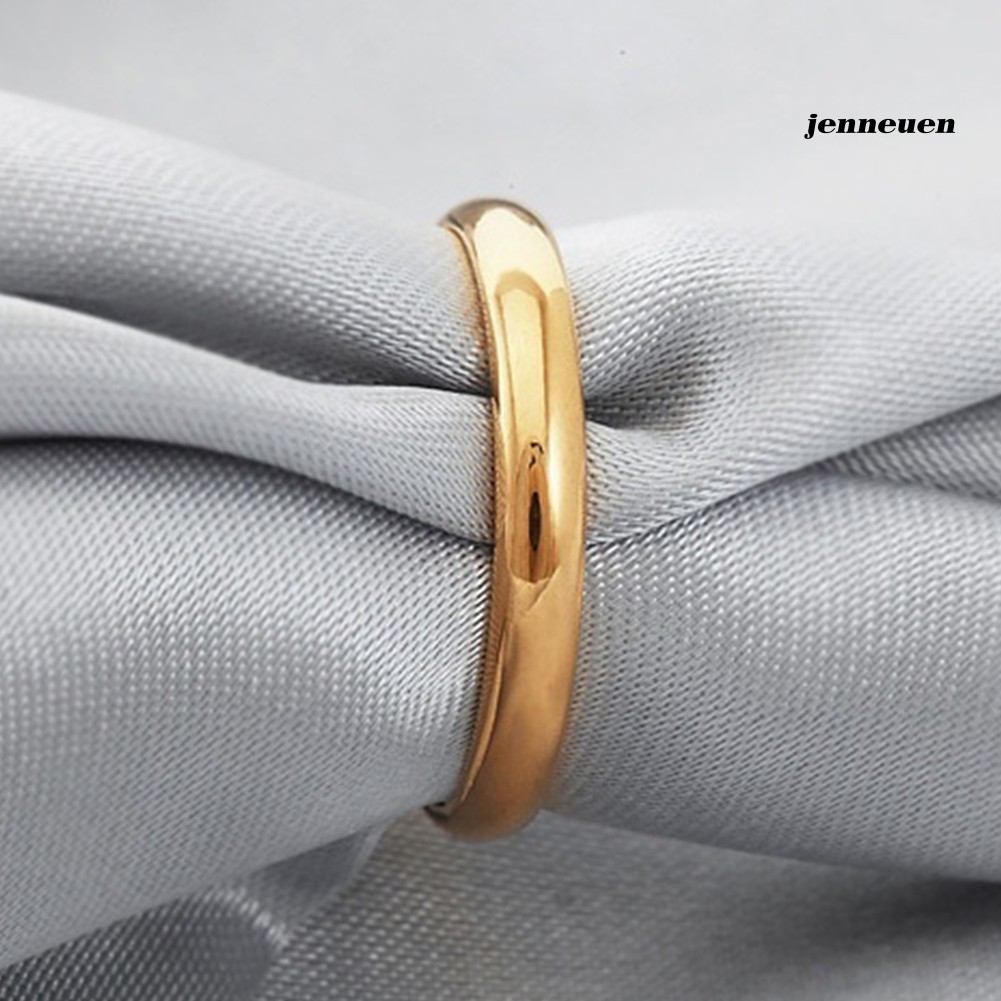 Nhẫn Thép Titan Thiết Kế Đơn Giản Cho Cặp Đôi