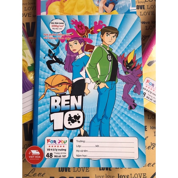 Tập 5-10 vở 4 Ôly 6 sao 48/80 trang hình công chúa, siêu nhân Phúc Thịnh