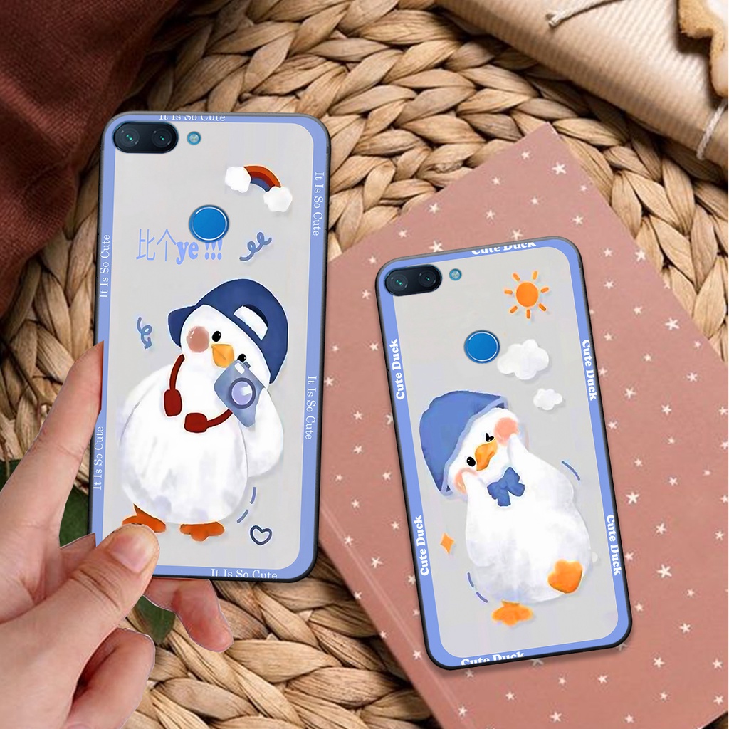 Ốp Xiaomi mi 8 lite bộ hình cute dễ thương gấu thỏ xinh xắn vẽ tay lạ mắt