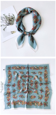 Khăn choàng cổ lụa thanh lịch size 70x70cm Khăn turban lụa vuông