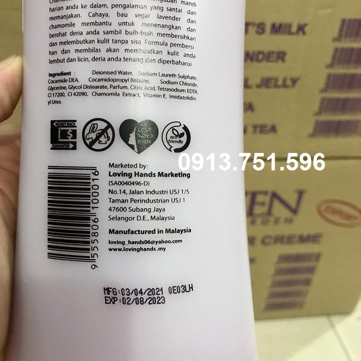 Sữa tắm ZEN GARDEN 1.000ml nhập khẩu Malaysia