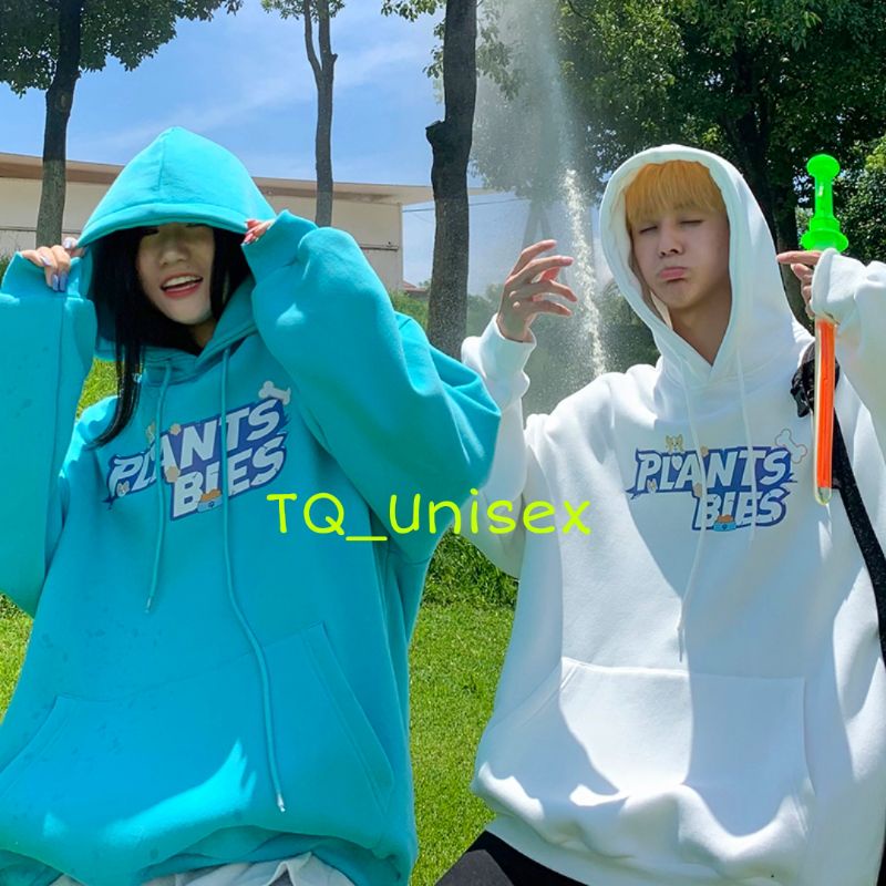 Áo hoodie nam nữ Plants unisex form rộng 3 màu (Xanh,Trắng ,Đen) | BigBuy360 - bigbuy360.vn