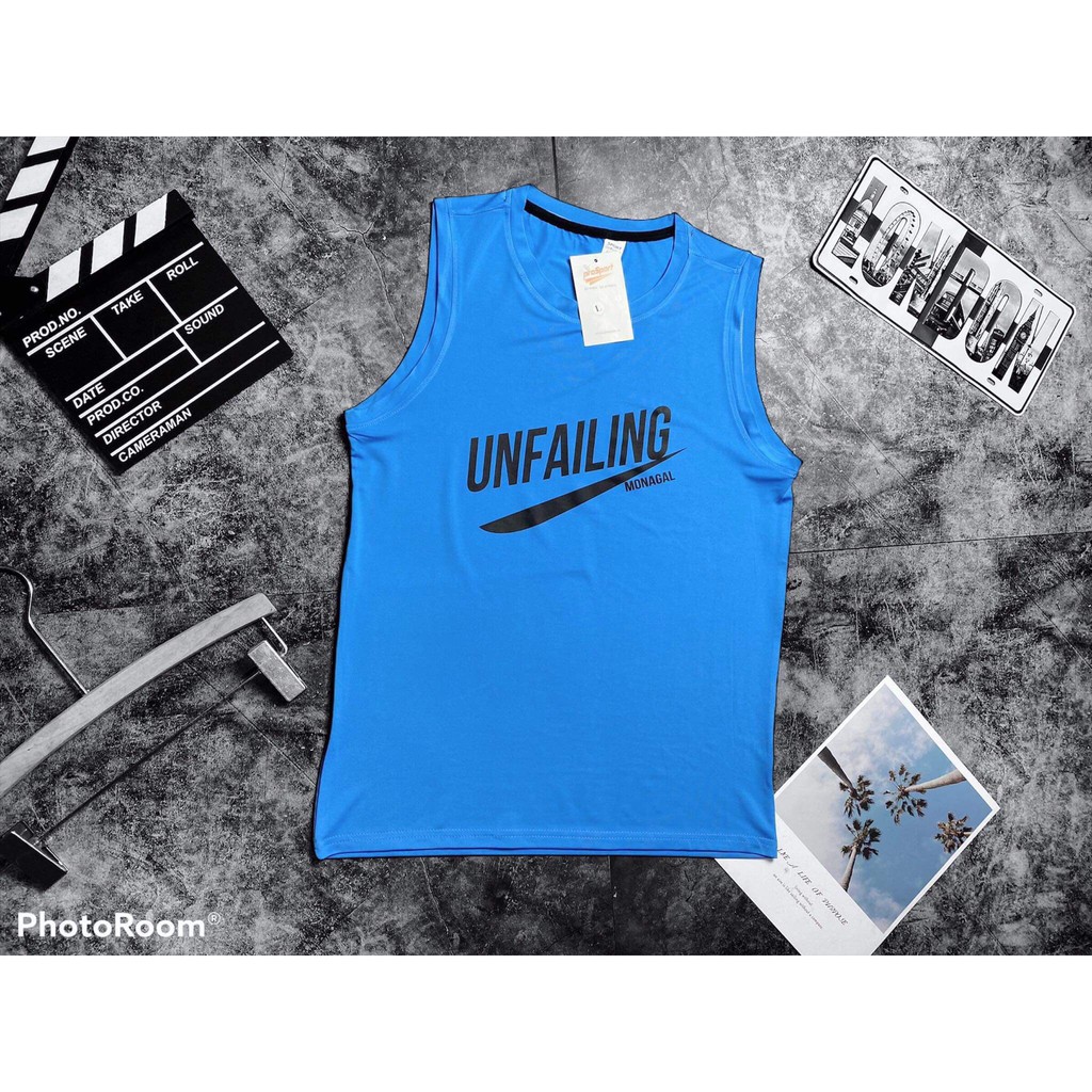 Áo Thể Thao sát nách cho Nam chất vải thun lạnh Tanktop 6 Màu UNFAILING - AN01