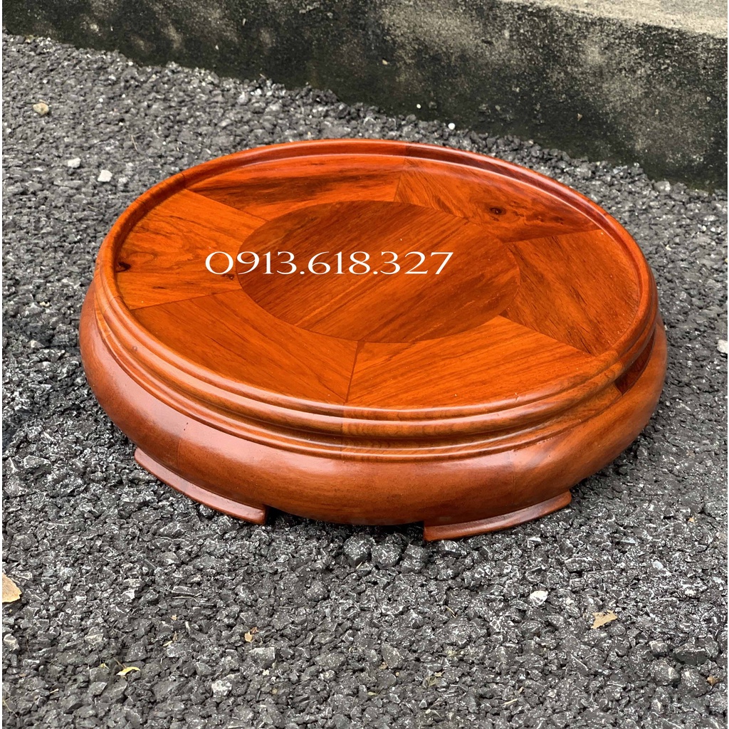 Kỷ tròn đôn tròn không chân đế kê bát hương đồ thờ gỗ cao 6cm