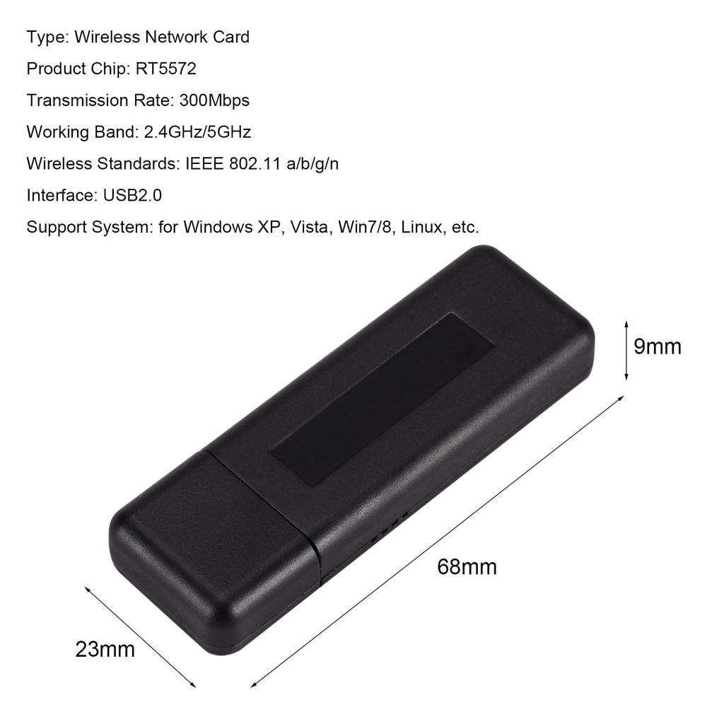 Usb Phát Wifi Rt5572 300mbps 2.4ghz / 5.0ghz | BigBuy360 - bigbuy360.vn