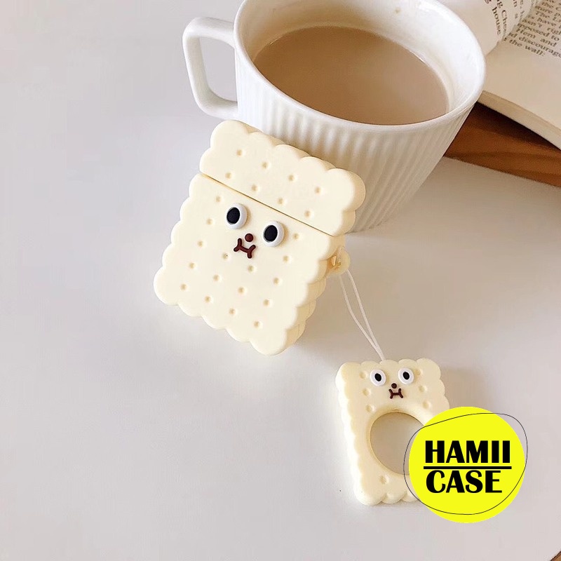 Case Vỏ Bao Airpods Đựng Tai Nghe Airpod 1 2 Pro Bánh Qui Siêu Dễ Thương