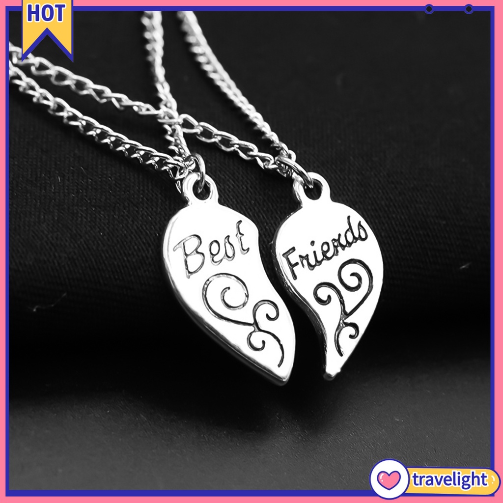 [Travelight] Cặp vòng cổ tình bạn mặt khắc chữ Best Friend độc đáo