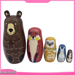 Wis| bộ 5 búp bê nga matryoshka hình thú dễ thương