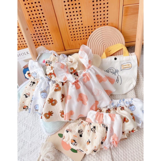 BỘ CÁNH TIÊN MẶC HÈ CHẤT ĐŨI XỐP CHO BÉ GÁI BẢNG MÀU 1