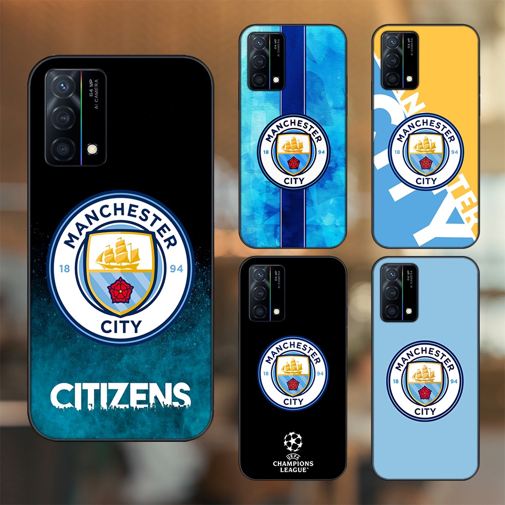 Ốp lưng Oppo K9 viền đen in hình Manchester City MC