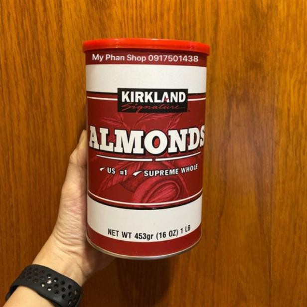 Hạt hạnh nhân tách vỏ sấy khô Kirkland Almonds 453gr