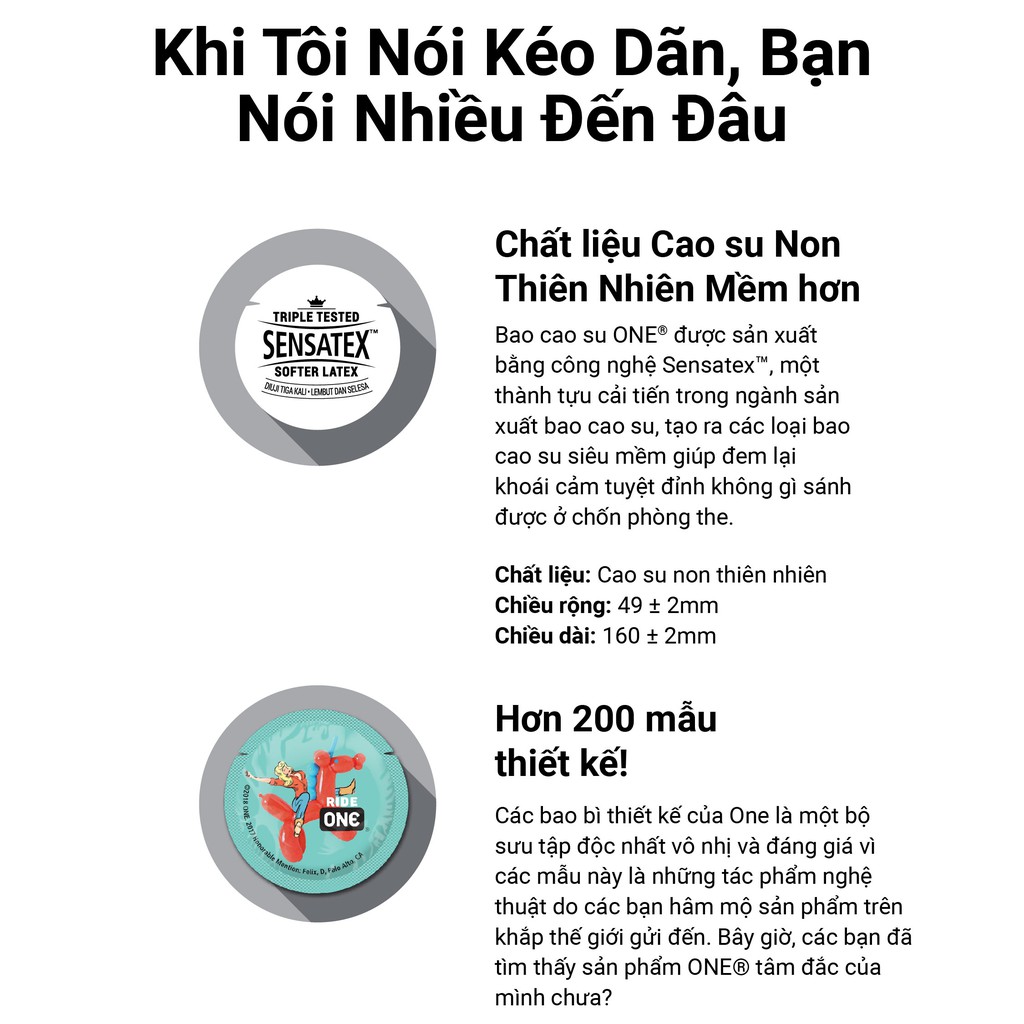 Bao Cao Su ONE True Fit (Hộp 3 Cái)