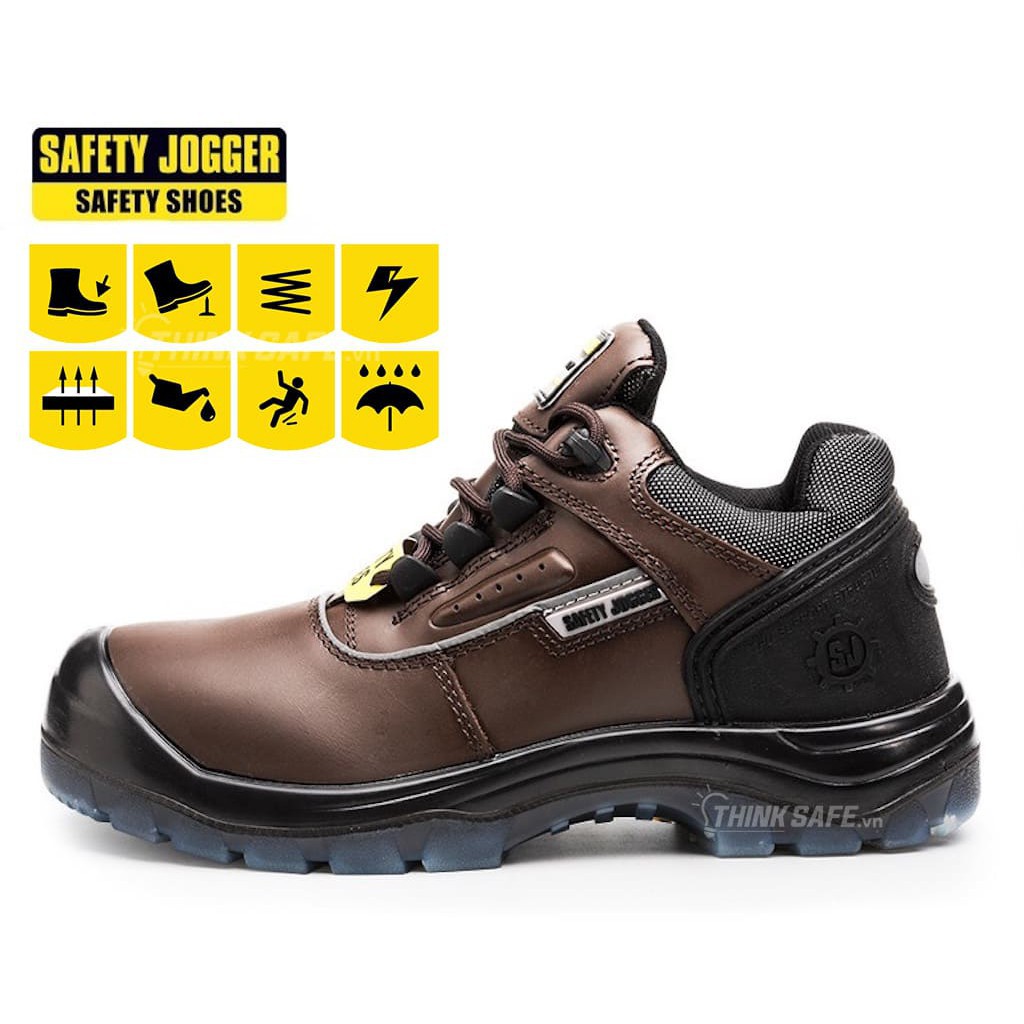 Giày bảo hộ lao động Safety Jogger Pluto S3 cách điện 18KV chống tĩnh điện, chống trầy xước, đế chống sốc, chống trượt