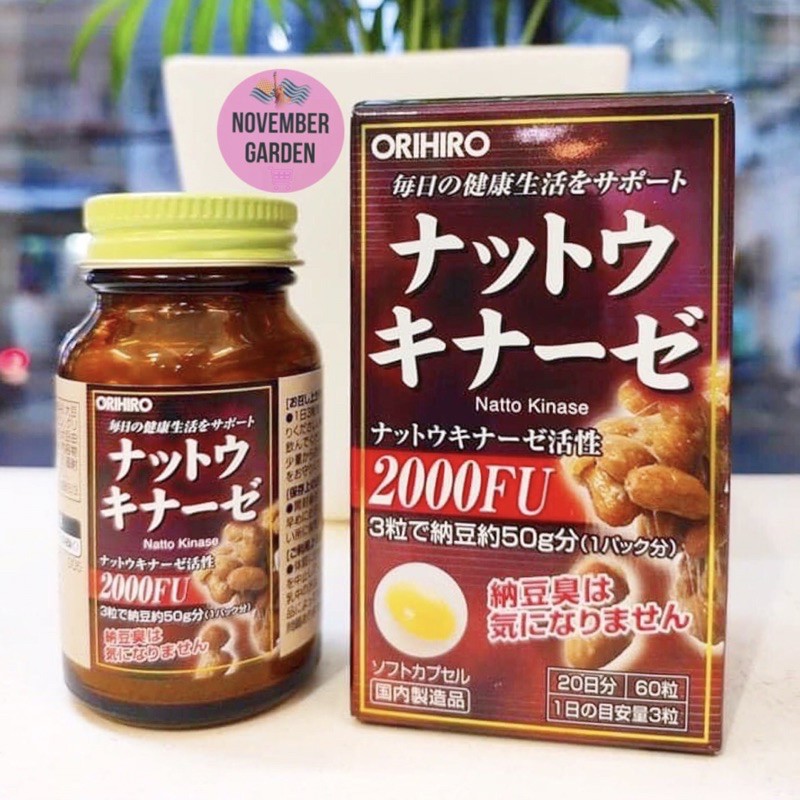 (6/22 Bill Nội Địa Nhật) Viên uống chống đột quỵ, tai biến Natto Kinase 2000FU Orihiro 60 viên | BigBuy360 - bigbuy360.vn