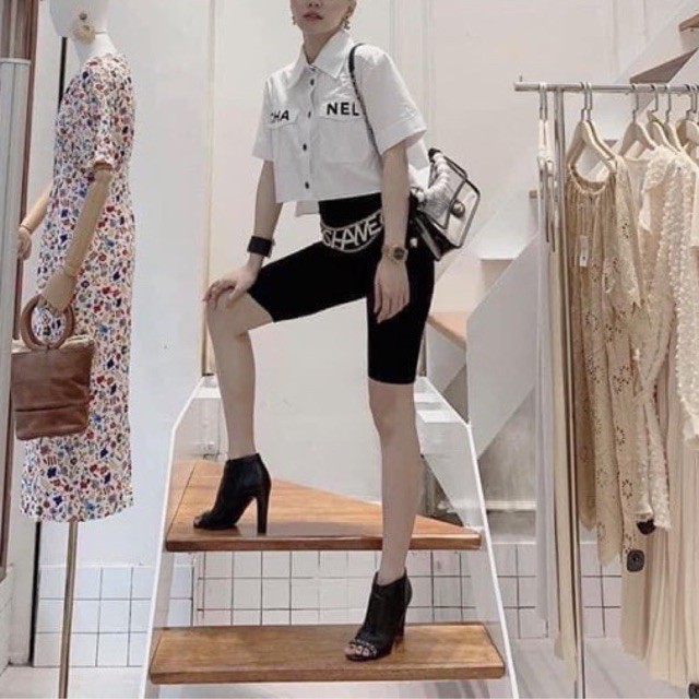 Quần Legging Đùi Lửng Ngố Cạp Cao Siêu Hot Siêu Co Giãn - Mặc Nhà Dáng Ôm Bó Lưng Thun Tập Gym Yoga | BigBuy360 - bigbuy360.vn