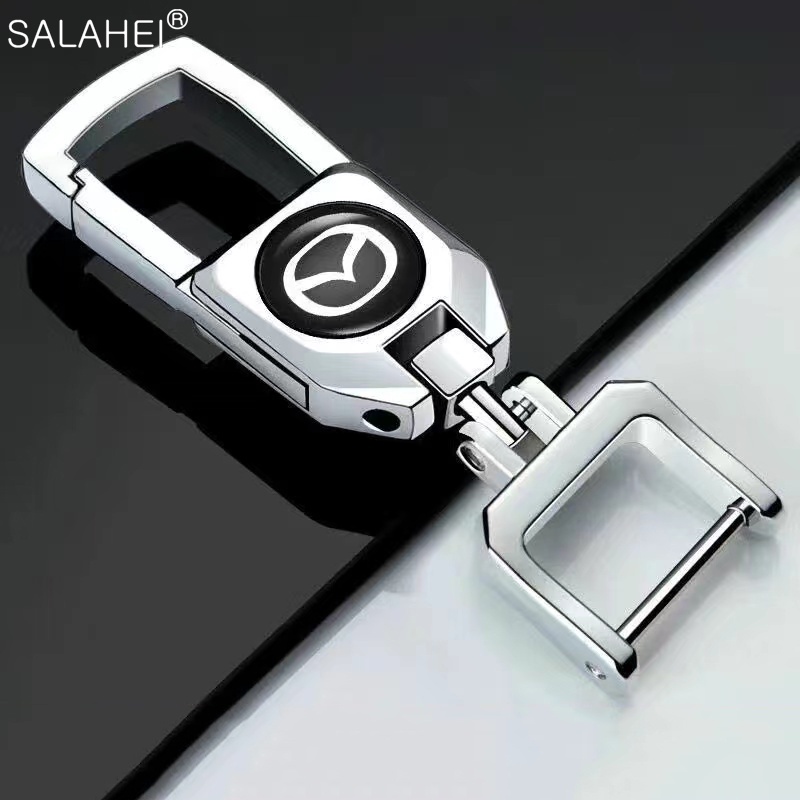 Móc Khóa Xe Hơi Chống Mất Treo Mặt Dây Chuyền Chìa Khóa Cho Xe Mazda 2 3 4 5 6 7 8 323 626 CX5 CX7 CX9 RX8 MX3 MX5 RX7 Protege Axela Atenza