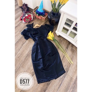Bigsize Đầm nơ vai D577