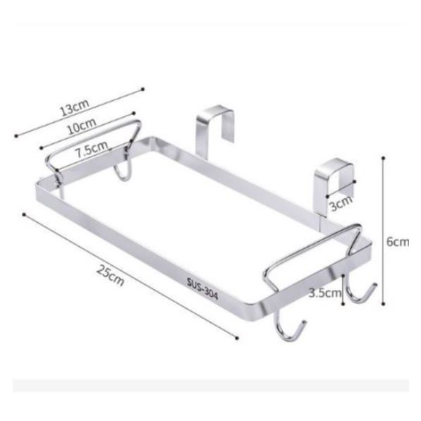 Giá treo túi rác,móc treo khăn nhà bếp inox304 Nanichino