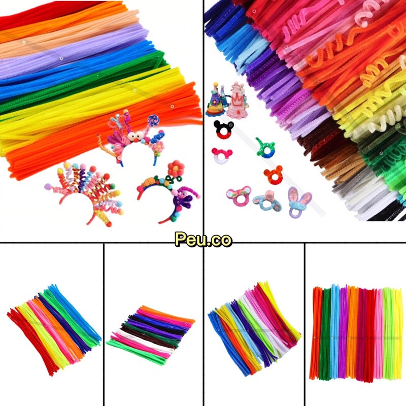 Bó 20 sợi kẽm nhung/ kẽm bông làm diy nhiều màu sắc