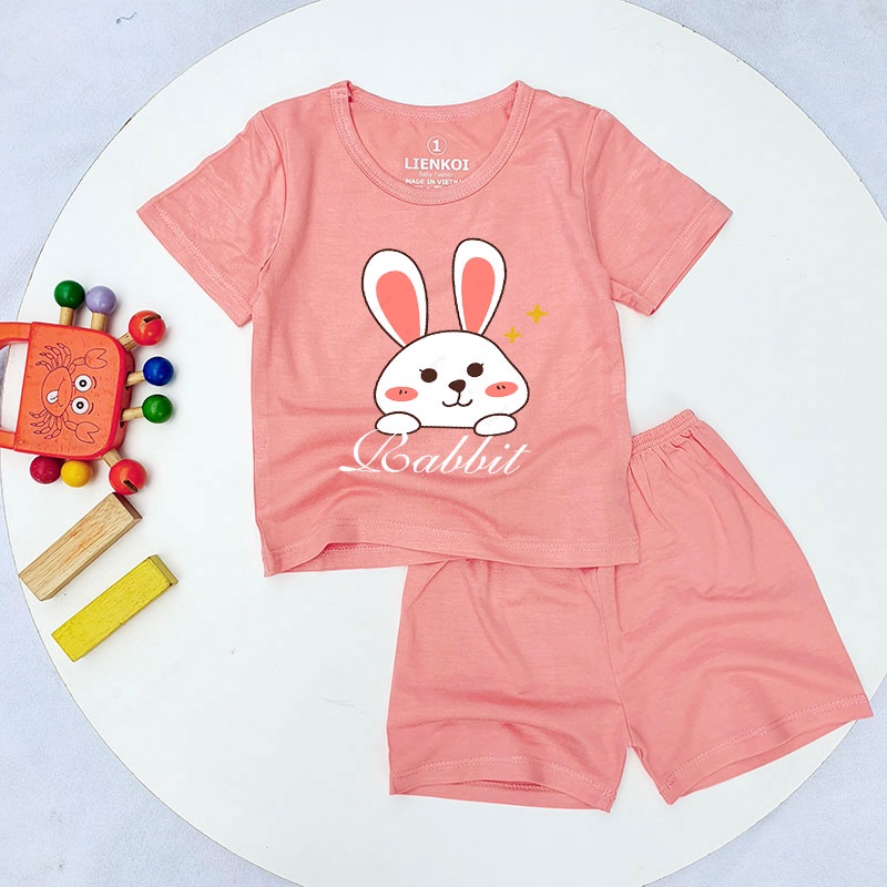 Set Quần Áo Ngắn Tay Cho Bé Toli Cotton Dẻo, Mềm Mịn Thoáng Mát, Co Giãn 4 Chiều