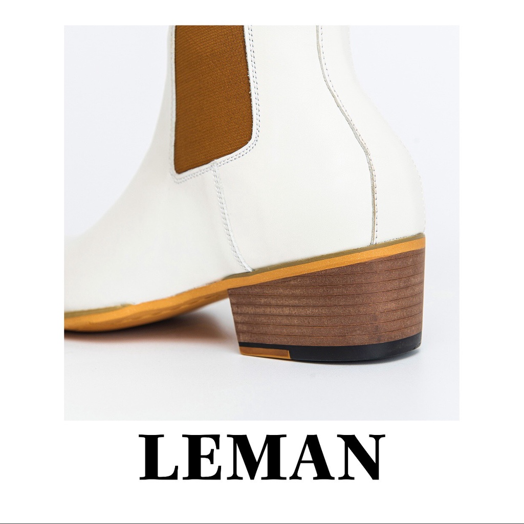 [ HÀNG CAO CẤP ] GIÀY CHELSEA BOOTS SƠN TÙNG MTP  NAM DA THẬT 100% - LEMAN - MÀU BE HOT TREND-TĂNG CHIỀU CAO 5CM | BigBuy360 - bigbuy360.vn