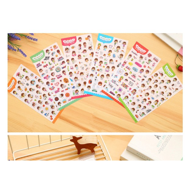 GIẤY DÁN STICKER HOẠT HÌNH DỄ THƯƠNG