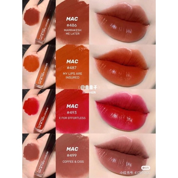 Son kem MAC Love me Liquid LipColor 481, 486, 487, 493, 499