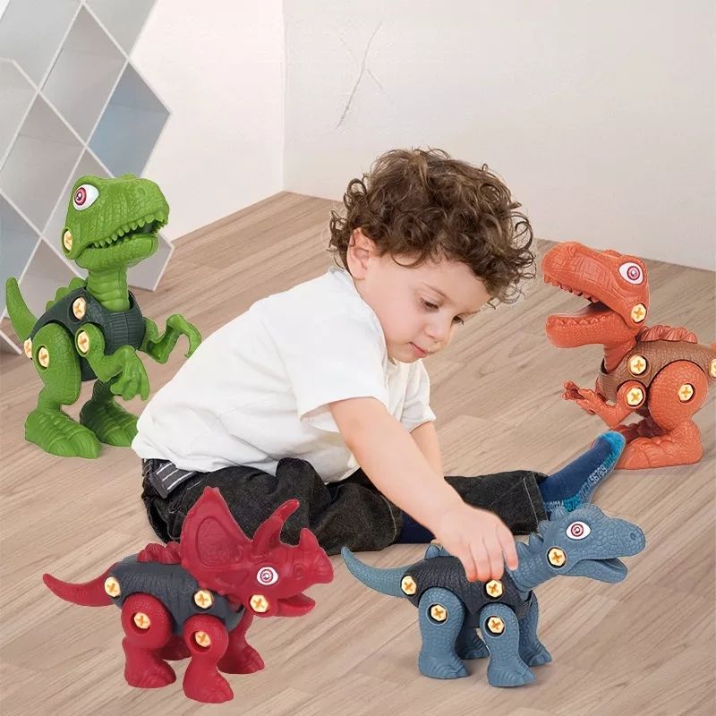 Đồ Chơi Khủng Long Lắp Ráp Có Tua Vít Tháo Lắp Bằng Nhựa ABS