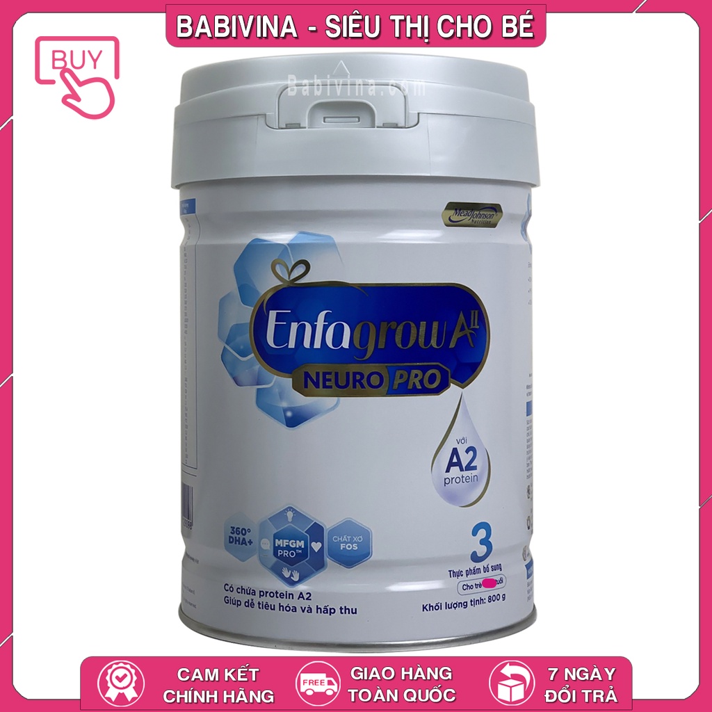 [LẺ GIÁ SỈ] Sữa Enfagrow A2 Neuro Pro Số 3 350g - 800g Chính Hãng Enfa A2 Giá Rẻ Vô Địch Babivina