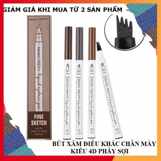 BÚT XĂM ĐIÊU KHẮC CHÂN MÀY KIỂU 4D PHẨY SỢI