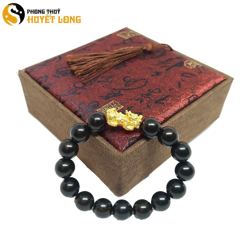 Vòng Tay Gỗ Mun Sừng Mix Tỳ Hưu, Vòng Tay Phong Thủy Nam Nữ