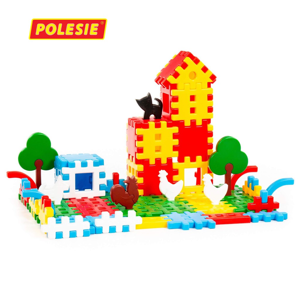 Bộ Lắp Ghép Sáng Tạo Thông Minh Trang Trại 112 Chi Tiết Nhựa Nguyên Sinh Nhập Khẩu Châu Âu CHÍNH HÃNG POLESIE 4864