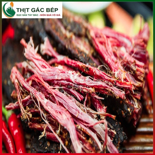 Thịt trâu gác bếp tây bắc 1KG thịt hun khói thơm ngon chuẩn vị mắc khén TẶNG KÈM CHẲM CHÉO