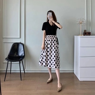 [Mã SKAMSALE8 giảm 10% đơn từ 200K] váy lagogo chấm bi