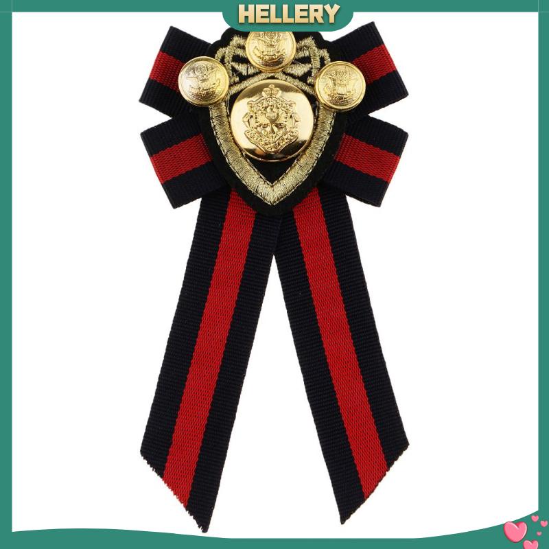 Nơ Cài Cổ Áo Họa Tiết Sọc Đỏ Phong Cách Anh Quốc Thời Trang