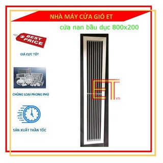 Miệng gió nan thẳng, Cửa gió nan thẳng 800x200, chất liệu nhôm sơn tĩnh điện