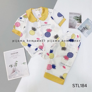 Bộ Pizama Lửng Cổ Sen Pijama Lụa Mango Cao Cấp
