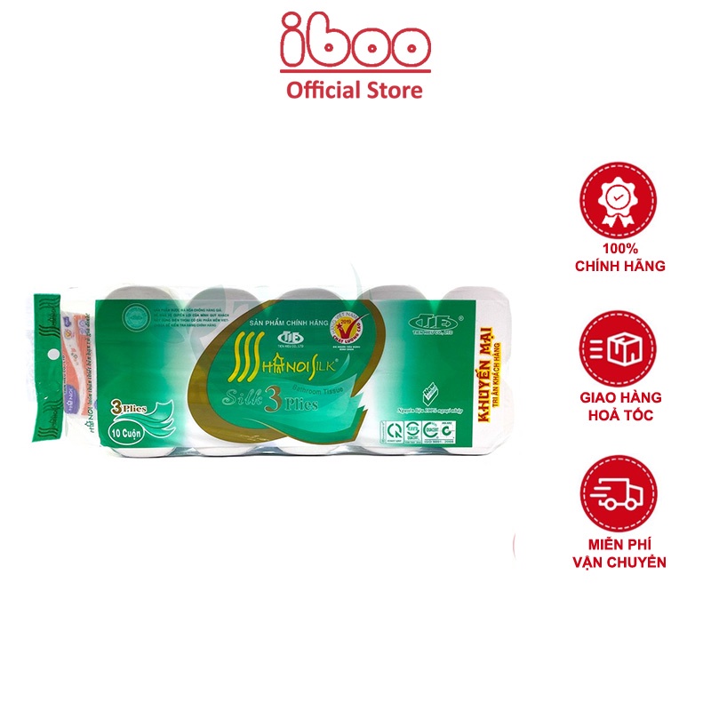 Giấy Vệ Sinh HÀ NỘI SILK 3 Lớp Cao Cấp Chính Hãng
