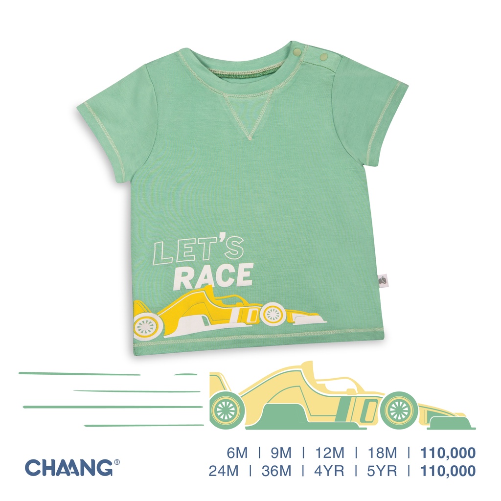 [CHAANG] Áo phông cộc tay cho bé Active xanh lá