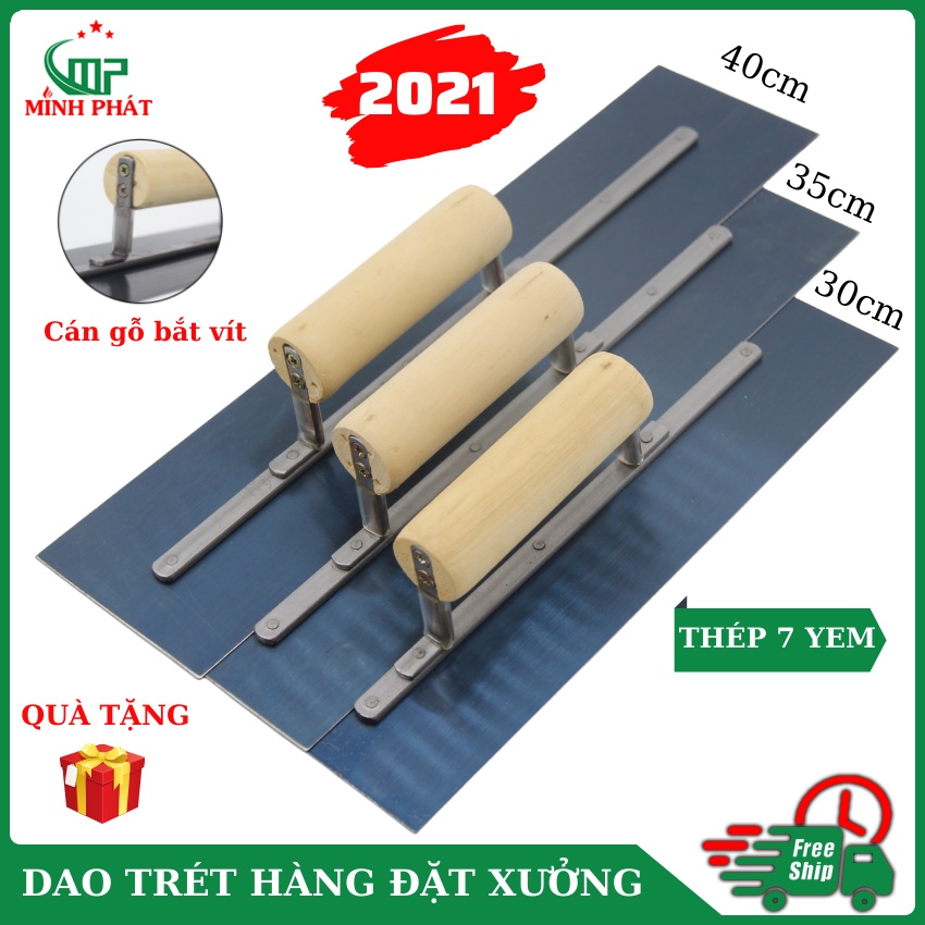 [FREE SHIP + QUÀ 9K] Dao Thép Trét Bột Sơn Nước Cán Gỗ Cao Cấp, Dao Thép Trét Bột Matit Bột Bả Minh Phát Hàng Siêu Đẹp