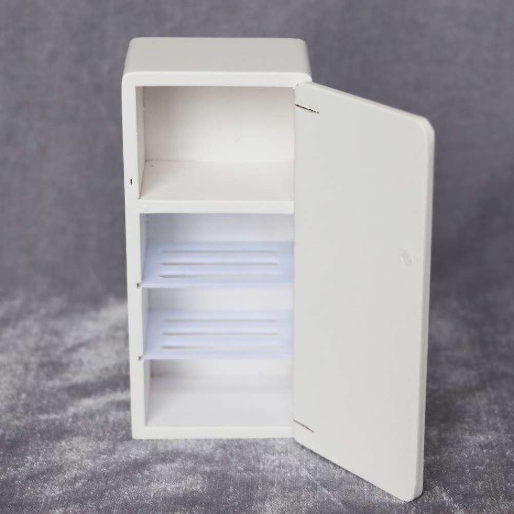 Wis| Mô Hình Tủ Lạnh Mini Tỉ Lệ 1/12 Trang Trí Nhà Búp Bê
