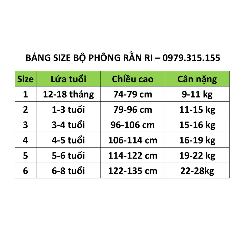 Bộ quần áo phông rằn ri ghi, lính trẻ em 1-8 tuổi