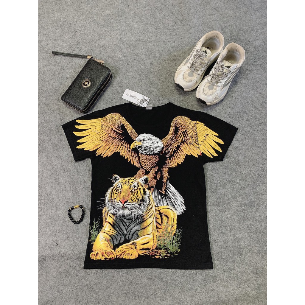 Aó Phông Nam In Hình 3D Hổ Đại Bàng Chất Thun Mát Mẻ - AP02 - Shop VK_Clothes