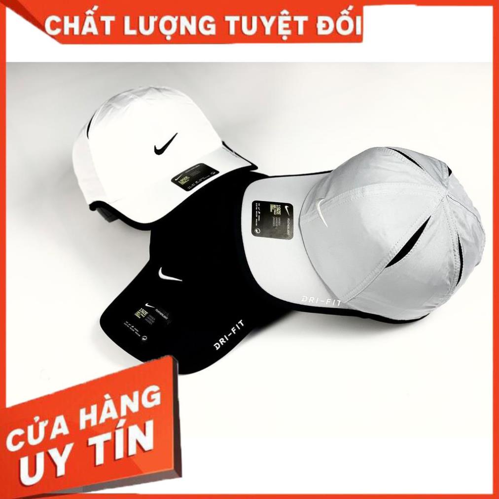 Nón lưỡi trai N.I.K.E CHÍNH HÃNG chất vải dù Hàn Quốc cao cấp, nón kết thể thao mã màu trắng đen xám