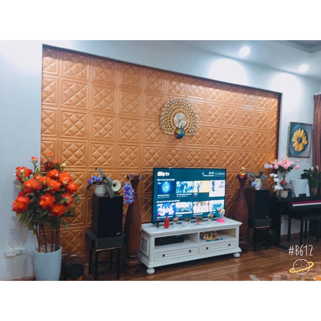 Xốp Dán Tường 3D Giả Da Hoa Văn, Kích Thước 70x70 Cm | BigBuy360 - bigbuy360.vn