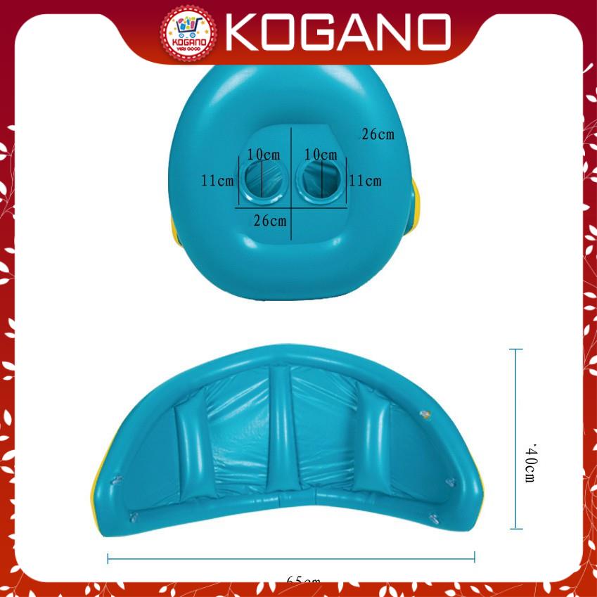 Phao Bơi Trẻ Em KOGANO Dáng Du Thuyền Xỏ Chân Chống Lật An Toàn Cho Bé Có Mái Che, Còi Bấm SS-001123
