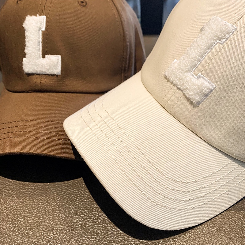 L Mũ Lưỡi Trai Bóng Chày Che Nắng Mùa Hè Cỡ Lớn In Chữ Phong Cách Hàn Quốc Dễ Phối Đồ Hợp Xu Hướng Cho Nữ