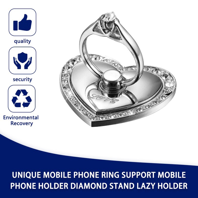 Nhẫn đỡ điện thoại gắn kim cương giả thời trang cao cấp | BigBuy360 - bigbuy360.vn