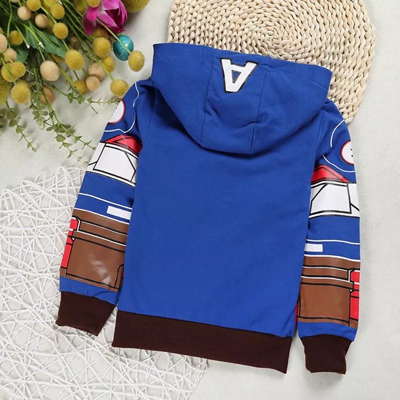 Áo Khoác Hoodie In Hình Siêu Anh Hùng Marvel Cho Bé Trai Từ 1-8 Tuổi